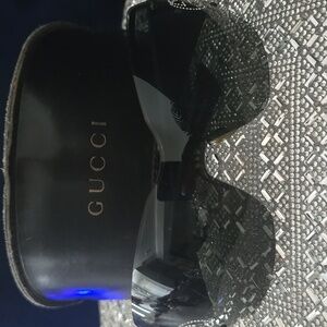 Gucci Black Sunglasses With rhinestone Accents